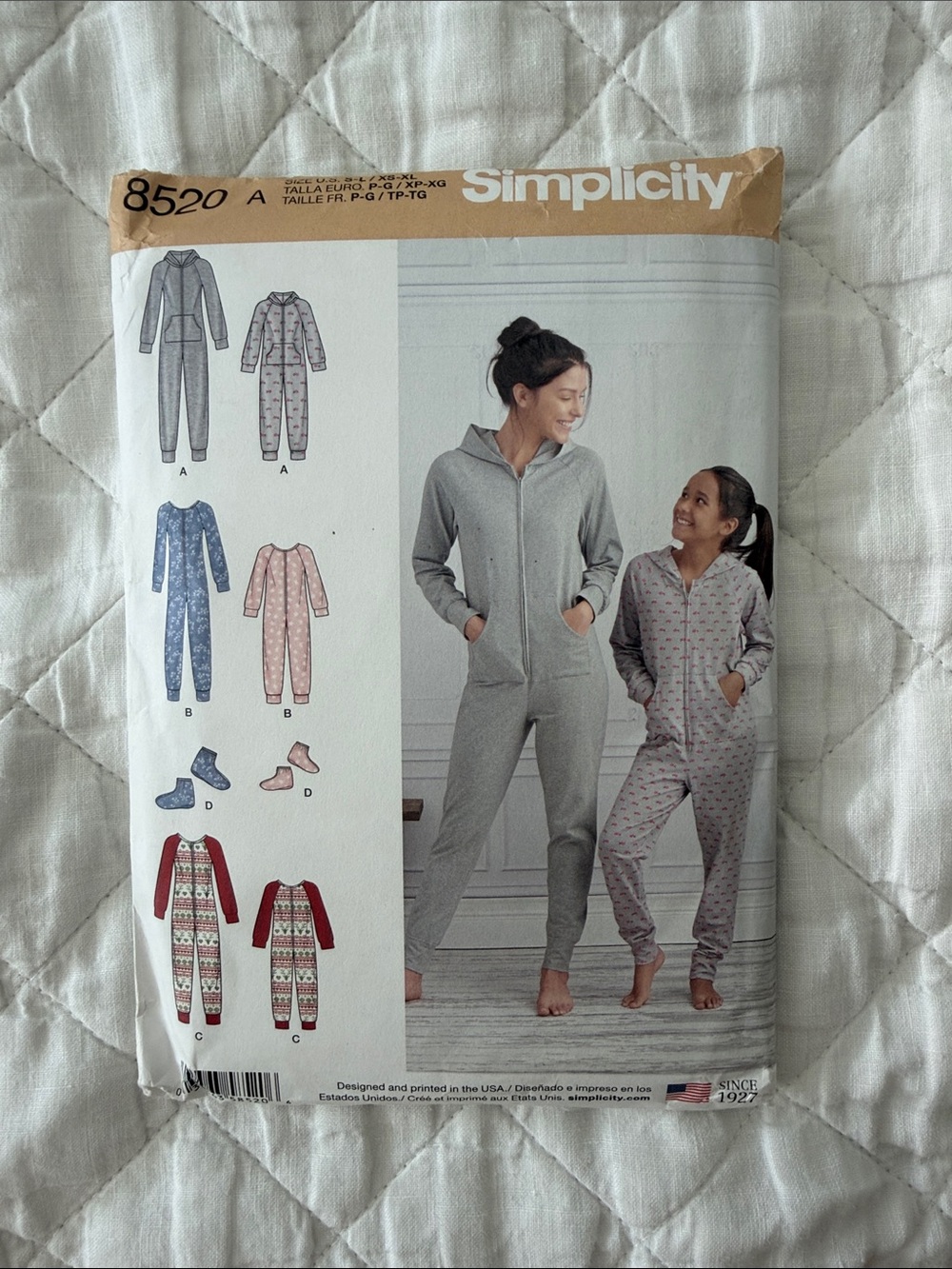 Simplicity pajama sewing pattern